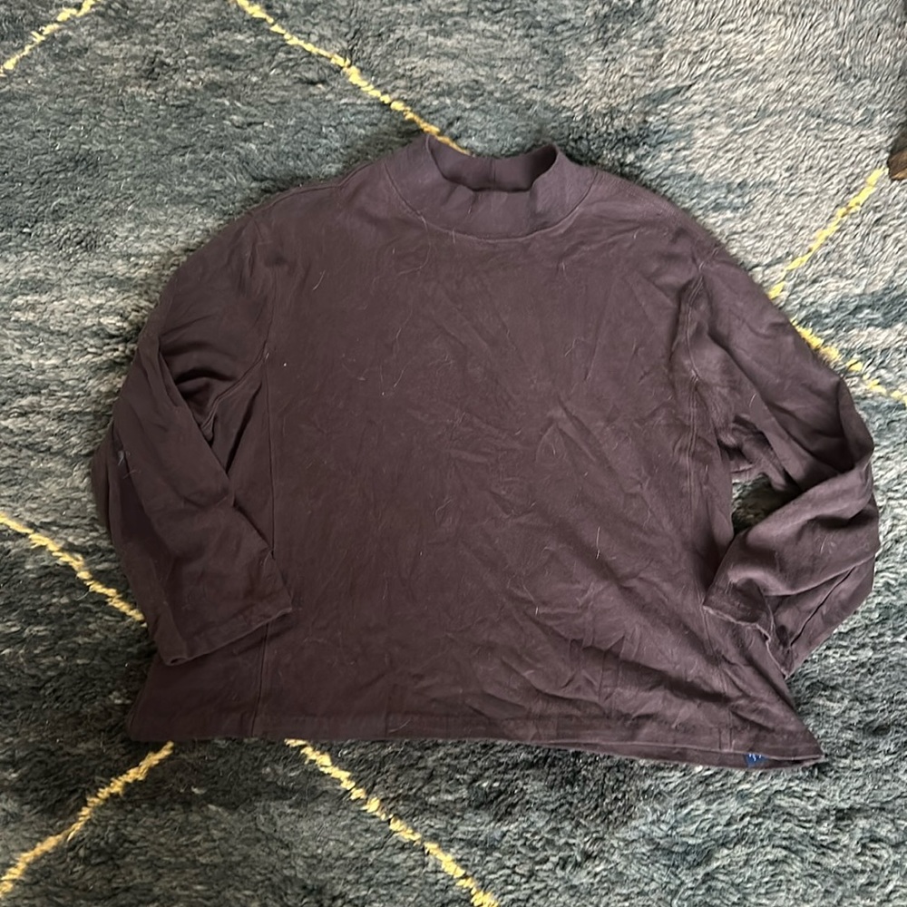 Brown Turtleneck Top